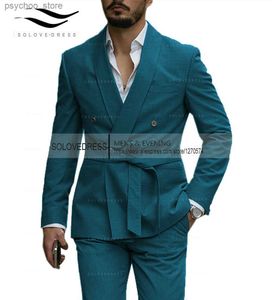 2023 NOWOŚĆ męskie Blazer Lukseria Designerstyle Western Tailored Suit Lapel Belt Tuxedo Dżentelmen Tekstura