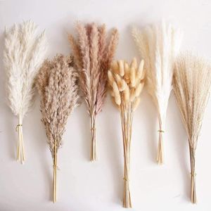 Decorative Flowers Dried Pampas Grass Bouquet Boho Table Decor Tails Dry Flower Pompas For Wedding Home Party Outdoor Fake Decoration
