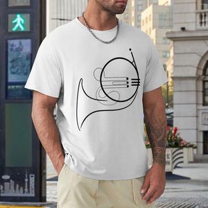 Men's T Shirts French Horn Pocket Sized Top Tee Unique T-shirt Fresh Move Funny Novelty Aactivity Competition USA Size