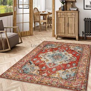 Carpets Persian Vintage Carpet for Living Room Bedroom Mat Non-Slip Area Rugs Absorbent Boho Morocco Ethnic Retro Carpet HKD230828