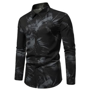 Men's Dress Shirts Spring and Summer Long Sleeve Shirt Fashion Trend Stripes Thin Casual Men y230826