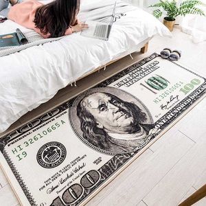 Creative USA Dollar 3D Carpet для гостиной коврик коврик для коврика коврик для приколки для детской спальни для спальни коврики Домашнее Tapete HKD230828