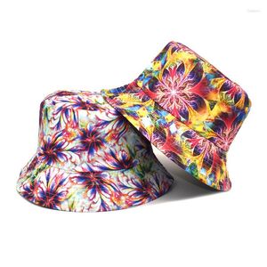 Berets 2023 Eimer Hut Sommer Sonnencreme Panama Männer Frauen Tie-Dye Straße Trend Fischer Kappe Graffiti Topf Frühling Outdoor hip Hop