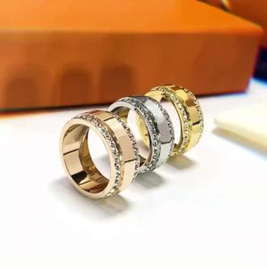 Steinring für Mann Frau Unisex Mode Silber Silber Gold Monogramm Ringe Luxus Designer Schmuck Verlobungsring mit Box Zubehör g5