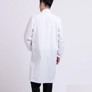 Dostawy laboratoryjne hurtowo biały płaszcz doktora szpitala Naukowca School Fancy Dress Costume dla studentów Adts JS26 Drop dostawa biuro autobus dhxgi