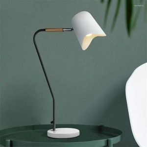 Lâmpadas de mesa Nordic Minimalismo Ajustável Head Lamp para Escritório Estudo Sala de estar Moderna Led Desk Home Deco Reading Light E27