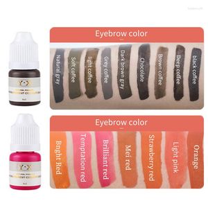 Tatueringsfärg 8 ml Makeup Eyebrow Lips Eye Line Färg Mikroblading Pigment Ink 23 Färger för Välj