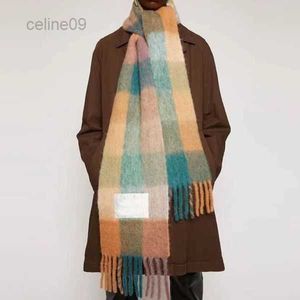 Ac Women Luxury Men's Scarf Fashion Scarves Imitation Cashmere Plaid Wraps Long Student Bib Warm Shawl Rainbow Thick Lattice Tassel Female0li8tvx1s3yt