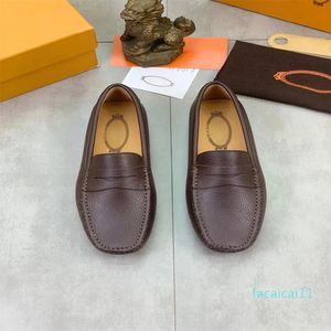 Loafer Men Leather Shoes Designer Классическая замшевая кожаная бобы для бобов моды Leisure Loafers Размер 38-45