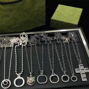Modehänge halsband kedja pläterad silverhalsband för älskare modedesigner halsband kedjor trend smycken leverans