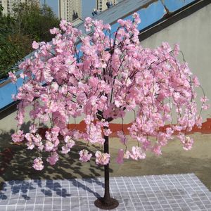 Altura 4.92 pés casamento artificial árvore tronco simulação glicínias flores de cerejeira flor para festa aniversário