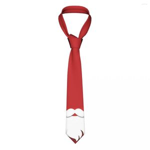 Bow Ties Santa Beard Merry Christmas Neckties Unisex Polyester 8 Cm Neck For Mens Slim Wide Daily Wear Cravat Party