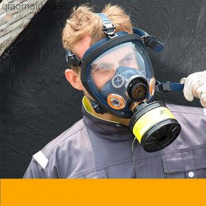 Skyddskläder kemisk mask full ansikts gasmask dammtät andningsgummi industriell bekämpningsmedel målning sprutmask för laboratorievetsning hkd230826