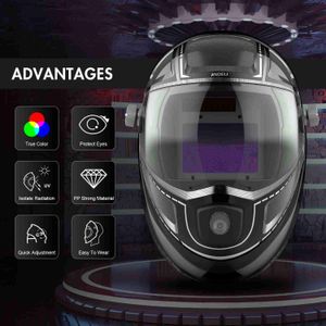 Protective Clothing ANDELI Automatic Darkening Welding Mask ADL-ME980H DIN16 TIG MIG MMA Welding Mask/Helmet/Cap/Lens for Welding Machine HKD230826