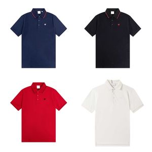 Größe: Multi-Stickerei-Poloshirts für Herren, modisches Design, gerippte Ärmel, geteilter Saum, Stretch-Poloshirts, Oberteil für Herren, M-2XL