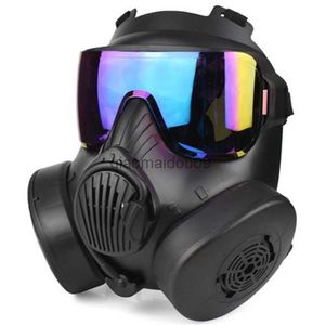 Protective Clothing Protective Tactical Respirator Mask Full Face Gas Mask for Airsoft Shooting Hunting Riding CS Game Cosplay Protection HKD230824