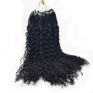 Remy Loop Micro Ring Pärlor tippade lockiga mänskliga hårförlängningar 100strands 100g Human Micro Loop 28 Factory Outlet 9a Human Hair Bundles