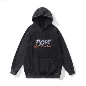 2023 Halloween New American Washed Old Letter Printing Hooded Sweater For Men and Women Street Hip Hop Fashion Par Hoodie Top6c39