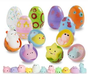 Huevos de Pascua Riempitivi per Uova di Pasqua 10 Pezzi Uovo di Pasqua Decorazione Fai da Te Uovo di Coniglio Nastro di Pasqua Guscio di Plastica Uovo Contorto Giocattoli per Bambini Regalo Scatola di Pasqua Scatola Cieca Giocattolo