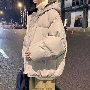 Hong Kong tarzı niş erkeklerin gevşek ekmek kış peluş kalınlaşmış çift öğrenci çok yönlü pamuk ceket