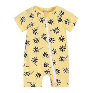 Baby Summer Short Sleeve Boys Girls Romper Cotton Clothing Dinosaur Newborn Clothes Infant Jumpsuit Pajamas Outfits