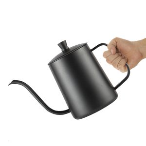 Wasserflaschen 600350250 ml runder Kaffeetropfkessel Edelstahl Schwanenhals Schwanenhals dünner Mund Tee Espresso Moka Pot 230828