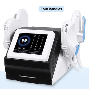 Il più nuovo portatile 4 maniglie Ems Machine stimolatore muscolare Body Sculpting Abs Tonificazione e glutei Sollevamento dispositivo di bellezza Approvato CE