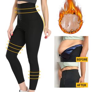 Midja mage shaper svett bastu tränare byxor kroppsviktförlust bantning Shapewear Thermo Leggings Workout Fitness 230826