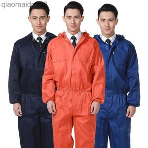 Protective Clothing Men Thin Work Overalls Breathable Summer Long Sleeve Coverall Dust-proof Protective Work clothes Worker Machine Auto Repair suit HKD230826