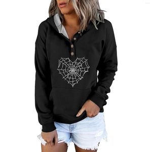 Gym Clothing Women's Printing Fashion Casual Button Drawstring Pocket Ladies Hoodies Pullover Sweatshirt Women Hoodie Zipper