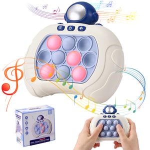 Dekompression Toy Pop Light Fidget Game Quick Push Bubble Game Handle Toys Boys Girls Anti-Stress Toys With LED Game Machine Relieve Stress Toys 230827