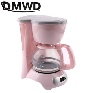 يدوي قهوة مطاحن DMWD نصف آلية كهربائية لاتيه Espresso Maker Mini 06L Moka Drip Cafe American Machine Machine Bot Bot 230828