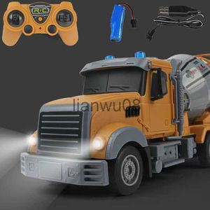 Электрический/RC Animals RC Truck со светодиодным дистанционным управлением моделирование Garbag Truck Off Road Mixer Electronic RC Engineering Car Gift X0828