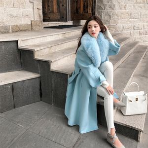 Alta versão das mulheres casaco de lã inverno quente jaquetas max designer jaqueta feminina lã trench coats blusão