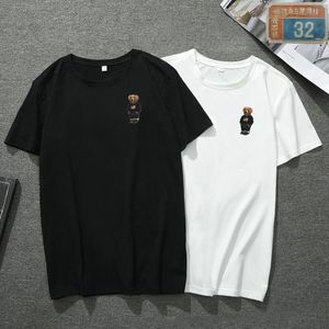 Men's T-Shirts Short sleeve Milk-Silk Crew Neck Teddy Bear Casual Breathable comfortable Stretch Cotton Shortsleeves Slim Fit Style Top Male Size XS-5XL PPA109