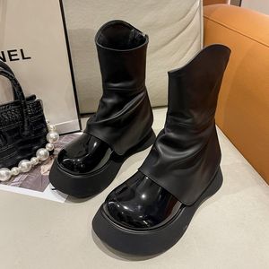 Zapatos casuales Envío gratis Moda Impermeable Nuevo producto Botas Diseñador Negro Mujeres Invierno Cálido Felpa Tobillo Botines Antideslizante Algodón Acolchado Zapatos al aire libre