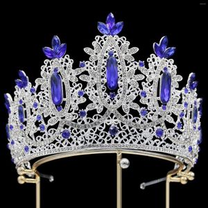 Fermagli per capelli DIEZI 2023 Barocco Vintage Argento Colore Tiara di cristallo Corona Ragazze Festa di nozze Abito da sposa Accessori di gioielli