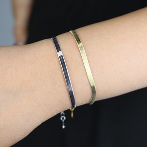 100 ٪ Sterling Silver Silver New Luxury Classic Fashion Designer 3mm Flat Snake Chain Bangle Bangelet Bracelet Hip Hop Women Lady Party Gift Wholesale Jewelry