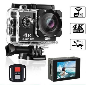 Nuova Action Camera Ultra HD 4K/1080P 30fps WiFi 2.0 pollici 170D Subacquea Casco impermeabile Videocamere con registrazione Sport Cam HKD230830