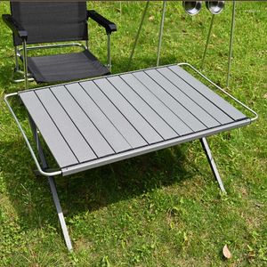 Lägermöbler utomhus aluminiumlegeringsbord camping äggrulle fällbara picknick vandring bärbar lätt självkörande grill