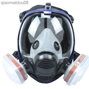 Protective Clothing 7 In 1 Chemical Mask 6800 6001 Gas Mask Acid Dustproof Respirator Paint Pesticide Spraying Filter Laboratory Cartridge Welding HKD230826