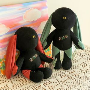 Anime Peripheral Stuffed Plush Toy Black Cara Rabbit Doll Children's Playmate Home Decoration Boys Girls Birthday Children's Day Christmas 30cm