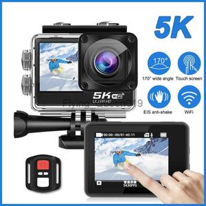 Do jazdy na nartach i nurkowania 5K 24 MP WiFi Action Camera Ultra HD Podwodne aparaty z kamerą sportową dotykową z zdalnym sterowaniem HKD230828