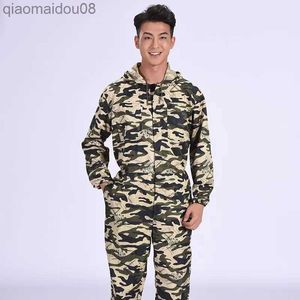 Protective Clothing Dust Proof Work Overalls Camouflage Hooded Working Coveralls Painter Household Jumpsuit Auto Repair Worker Uniforms Warehouse HKD230826