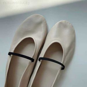 Отсти Row Mary Jane Single Shoes Women's Summer Summer Mortow Both Ballet Dance Flat Leather Grandma Маленькая дизайн RBJH