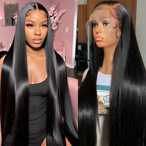 Bone Straight Lace Frontal Human Hair Wigs Brazilian 13X4 13X6 Lace Front Wig for Women 180 Density 360 Full Lace Wig Glueless