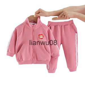 Set di abbigliamento Abbigliamento invernale per bambini Vestiti per neonate Set Vestiti solidi FelpaPantaloni Tuta Tute per bambini Vestiti per bambina x0828