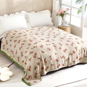 Blankets Summer Cool Blanket For Beds Soft Bedspread Sofa Cover Thin Bamboo Fiber Cotton Gauze Sheet