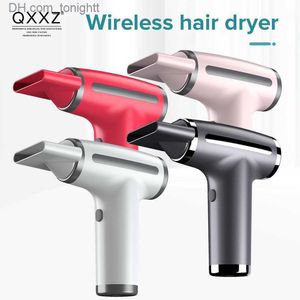 QXXZ Wireless Hair Dryer High Speed Cordless Mini Travel Tool 120000 RPM Multi Functional Convenient Outdoor Inflatable Q230829