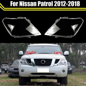 Car Front Headlight Glass Headlamp Transparent Lampshade Lamp Shell Auto Lens Cover Waterproof Mask For Nissan Patrol 2012~2018